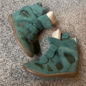 Isabel Marant teal Beckett sneaker